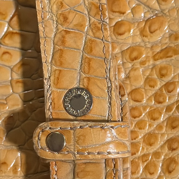 Brahmin Yellow Croc Embossed Leather Tote Purse - Picture 12 of 16